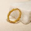 Anello Minimalista in Acciaio Inossidabile a Forma di Cuore Amore Vuoto per Donne Anelli con Zirconi Intarsiati Colore Oro Impermeabile Gioielli Moda Romantica
