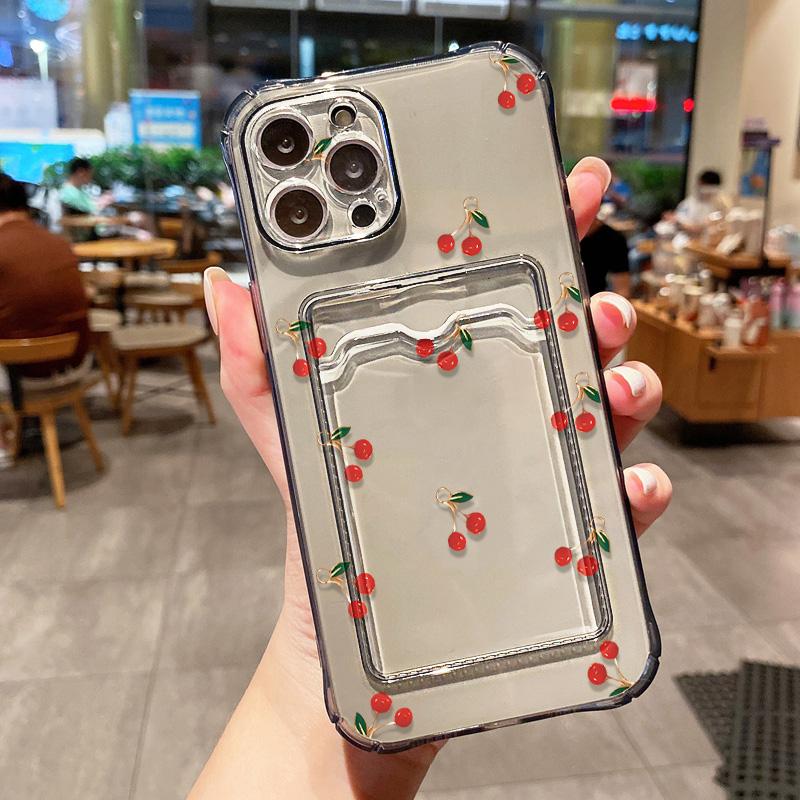 Card Phone Case for iPhone 11 13 XR 15 14 Pro Max iPhone 12 16 7 8 Plus XS Max Samsung S24 S23 A15 A55 A05 A54 Redmi 12 13C 13 9 Cartoon Protection