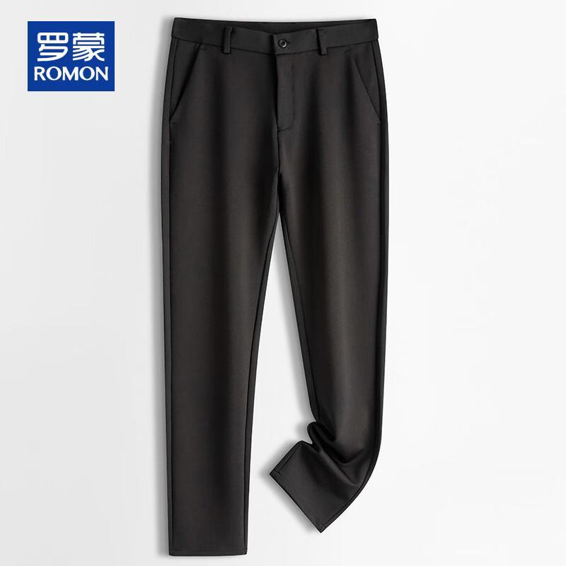 ROMON Men's Casual Loose Straight Trousers