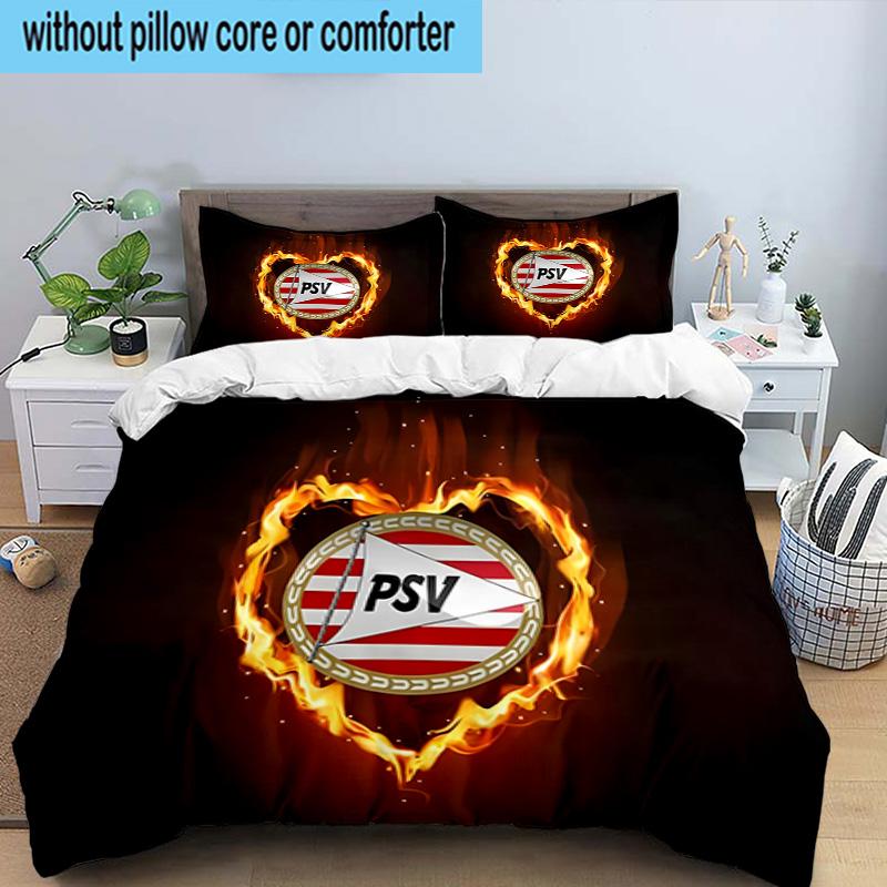 Psv Eindhoven Crest 3PCS Bedding set,Ideal for1pc Duvet Cover And 2pcs Pillowcases Perfect for Christmas gift,Ideal for Bedroom, Dormitory