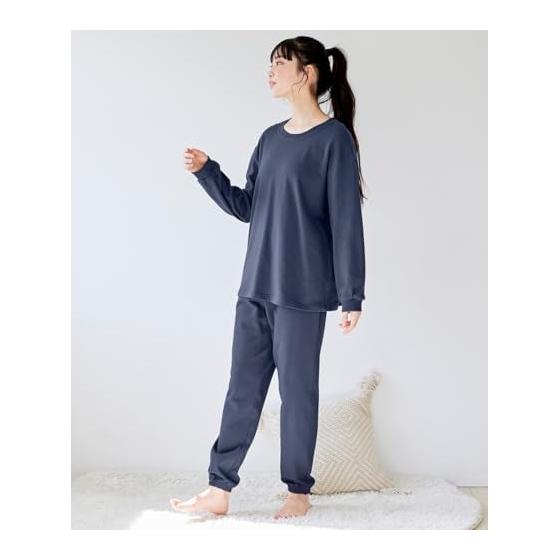 [Nissen] Pajamas/Room Wear Set 100% Cotton Fleece Basic Room Wear Top and Bottom Set