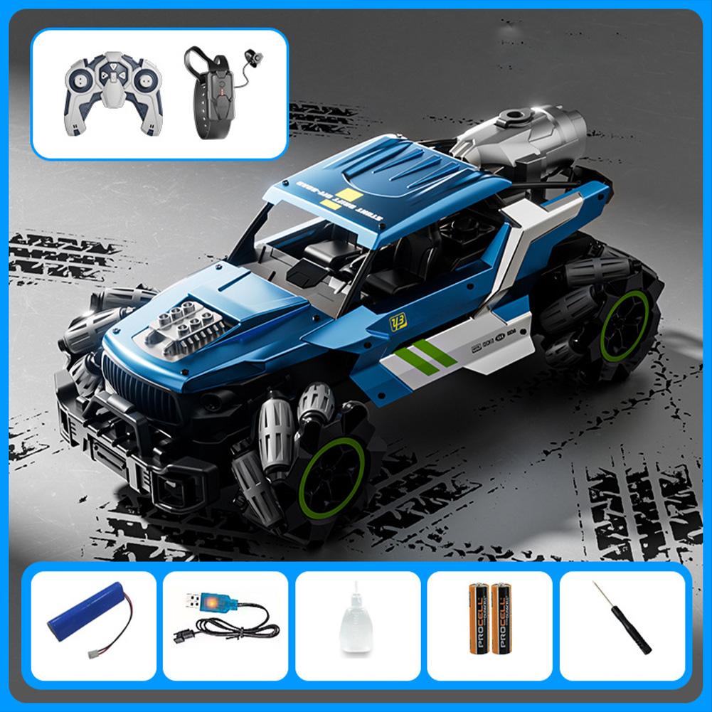 2.4G Remote Control Car 4WD Drifting RC Stunt Car With Light Music Spray Remote Control Off-Road Vehicle Toys Gifts For Kids
