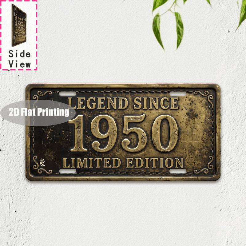 Tin Sign - Vintage Durable Metal Plaque Wall Decor, Home Office Bar Man Cave European Australian City Birth Year License Plate