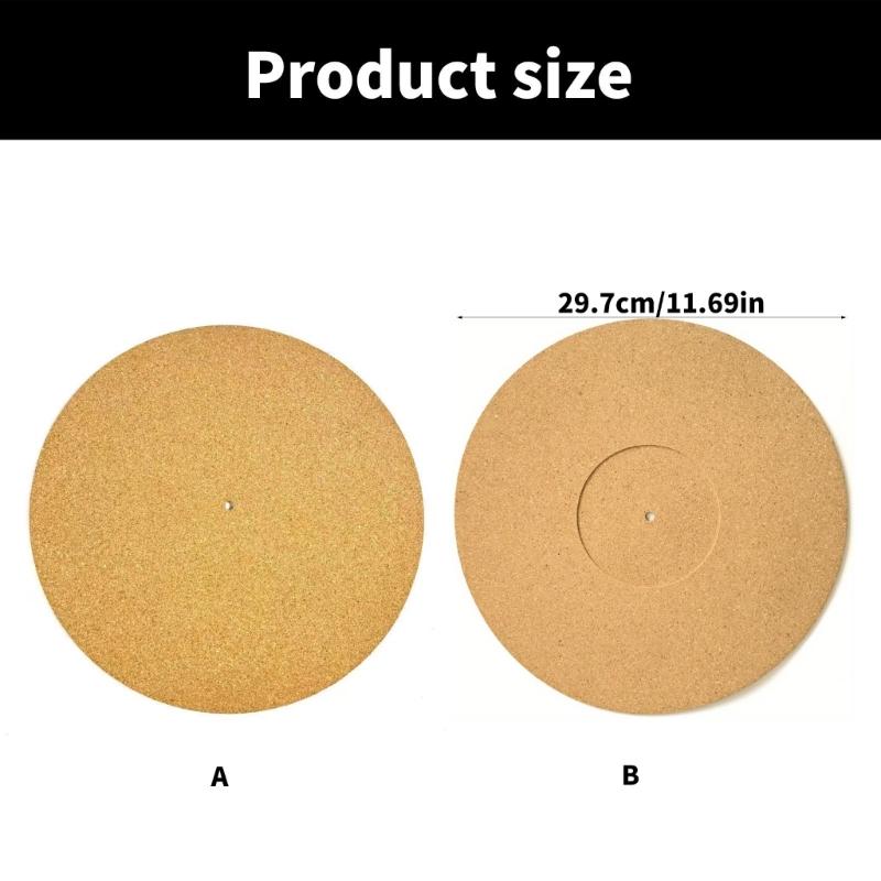 Records Player Slipmat Mats Turntables Pad Antistatic Cork NonSlip, Thick Vinyls Player Pad for Demanding Audiophiles