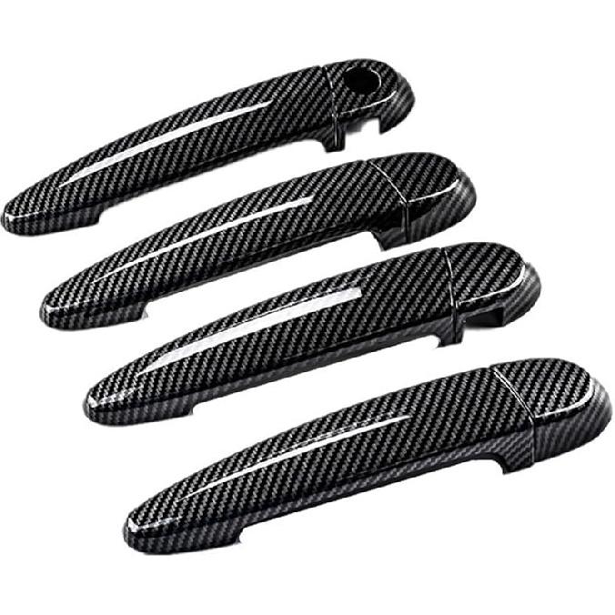 Car Door Handle, Gloss Black Car Exterior Door Handle Covers Trims Compatible for BMW 1 3 Series E87 E90 E91 E92 E93 F30 X1 X2 X3 X4 X6 Auto