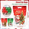 10‑50PC Xmas Self‑Seal Gift Bags,Santa Snowman Printed Plastic Pouches,Party Favor Packaging Bags for Christmas Holiday Supplies