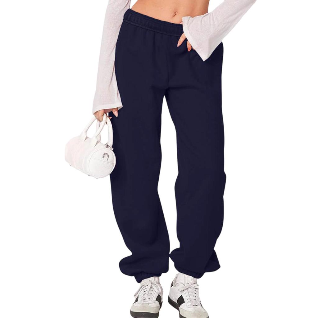 Women's  Sweatpants Winter High Waisted Sweat Pants Interior Drawstring Baggy Jogger Pants