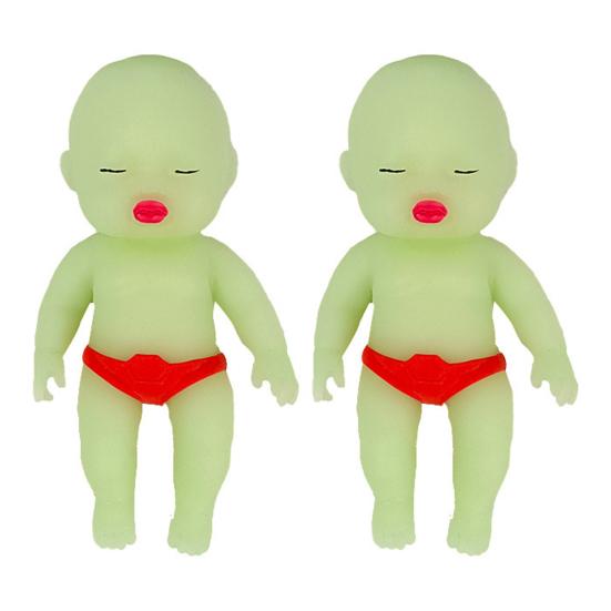 1/2Pcs Babies Stress Relief Toy with Underwear Slow Rising Anxiety Relieving Mini Baby Squeeze Toy Soft Relaxation Stress Ball Fidget Toy