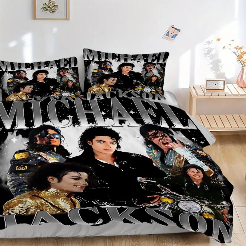 Michael Jackson'S Legacy Print 3Pcs Bedding Setduvet Cover With 2 Bedropillowcase Home Birthday Gift