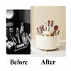 Rotating Storage Organizer Plastic Makeup Brush Holder Desk Desktop Multifunctional Pen Pencil Case Cosmetic Organizer