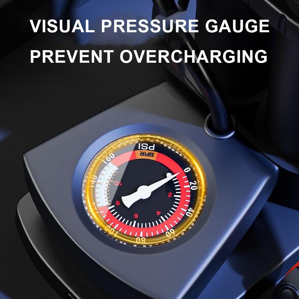 Foot Pedal Portable Pump Presta Schrader Valve Foot-Activated Floor Pump Car Basketball Inflator for Bikes Ball Inflatable Toy