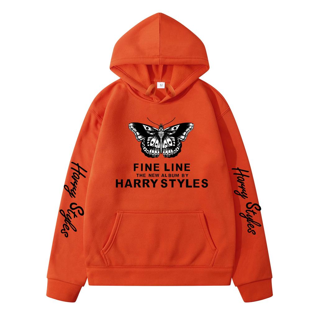 Harry Styles Peripheral Print Fashion Loose Long-Sleeved Pullover Autumn Men'S And Women'S Hooded Sweater