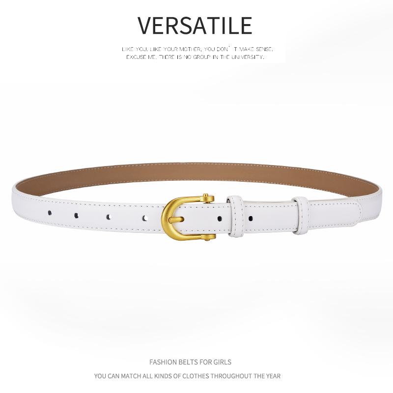 Korean New Versatile Women's Belt Trendy Jacket Belt for Women Simple Balm Waist Belt Genuine Leather Decorative Belt