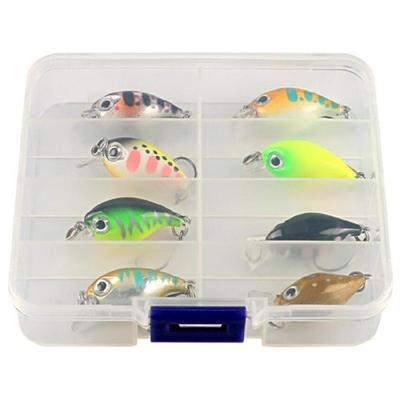 8lots Compacts Artificial Fishing Baits Noise Making Miniature Fishing Lures Weight Swimming Motion