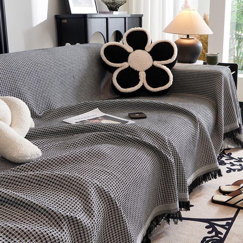 Geometry Couch Cover for Pet Dogs Cat Chenille Sofa Cover Sofa Towel Mat Anti Slip Sofa Protective Cover Blanket Carpet