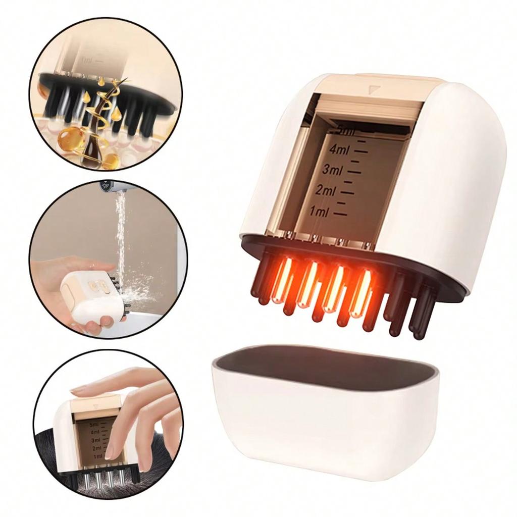 2 In 1 Electric Hair Oil Applicator Massager Easy To Use Metal Roller Ball Smooth Massage Hair Scalp Massager