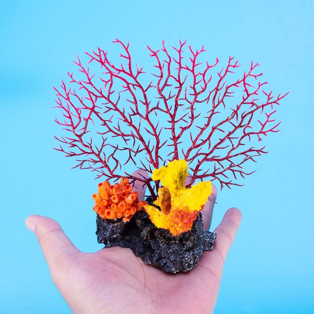 Handicraft Aquarium Coral Reef Ornaments Colorful Aquatic Plants Gift