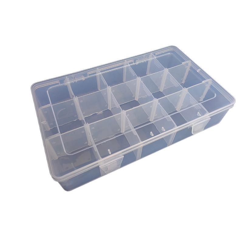 15-Grid Adjustable Plastic Organizer Removable Dividers Storage Box for Jewelry Beads DIY Art Craft Small Supplies