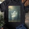 Ghost On Swing T-Shirt: Vintage Halloween Gothic Tee