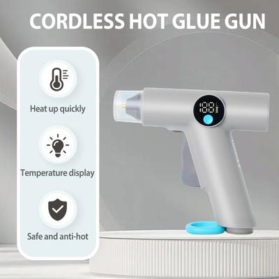 25W Digital Display Wireless Electric Hot Melt Glue Gun Handmade Rechargeable Glue Gun With 22pcs Glue Stick DIY Craft Tools