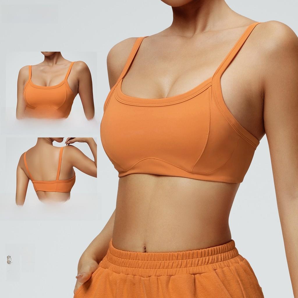 Nude Sports Bra With Removable Pads For Yoga And Running Enthusiasts