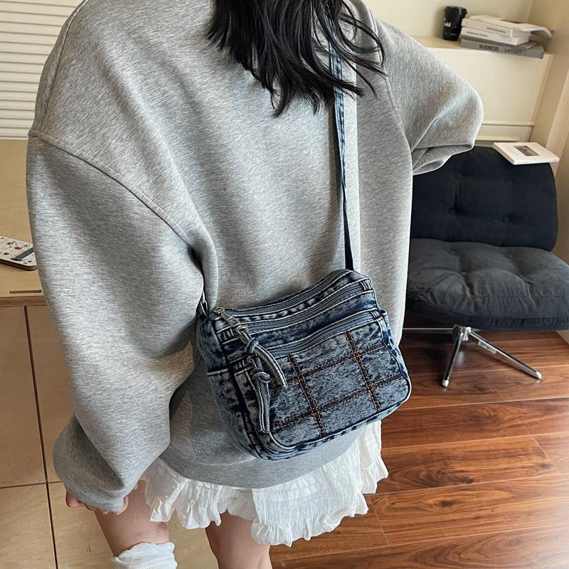 Shoulder Bag Women's Crossbody Bag Denim Small Square Bag