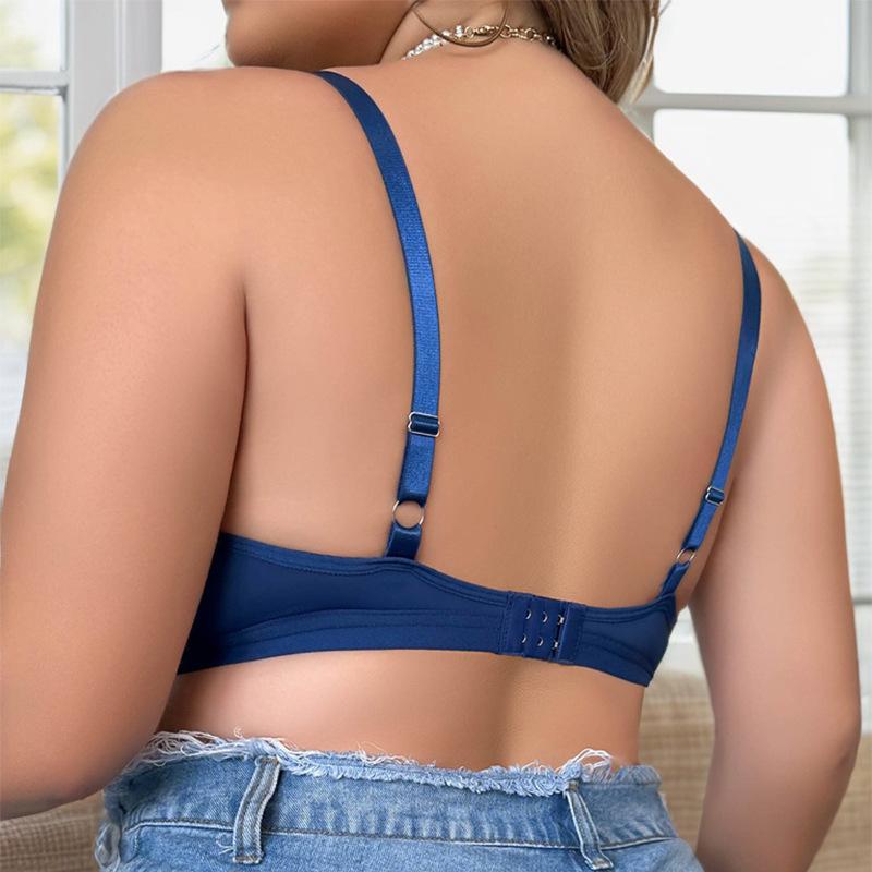 Sexy French Ultra-thin See-through Lace Bra for Large Breasts