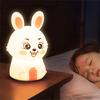Nowa Śliczna Lampka Nocna Sterowana Pilotem Królik Silikonowa Lampka Nocna Redukująca Stres Lampka Nocna do Sypialni Prezent na Urodziny Prezent na Walentynki