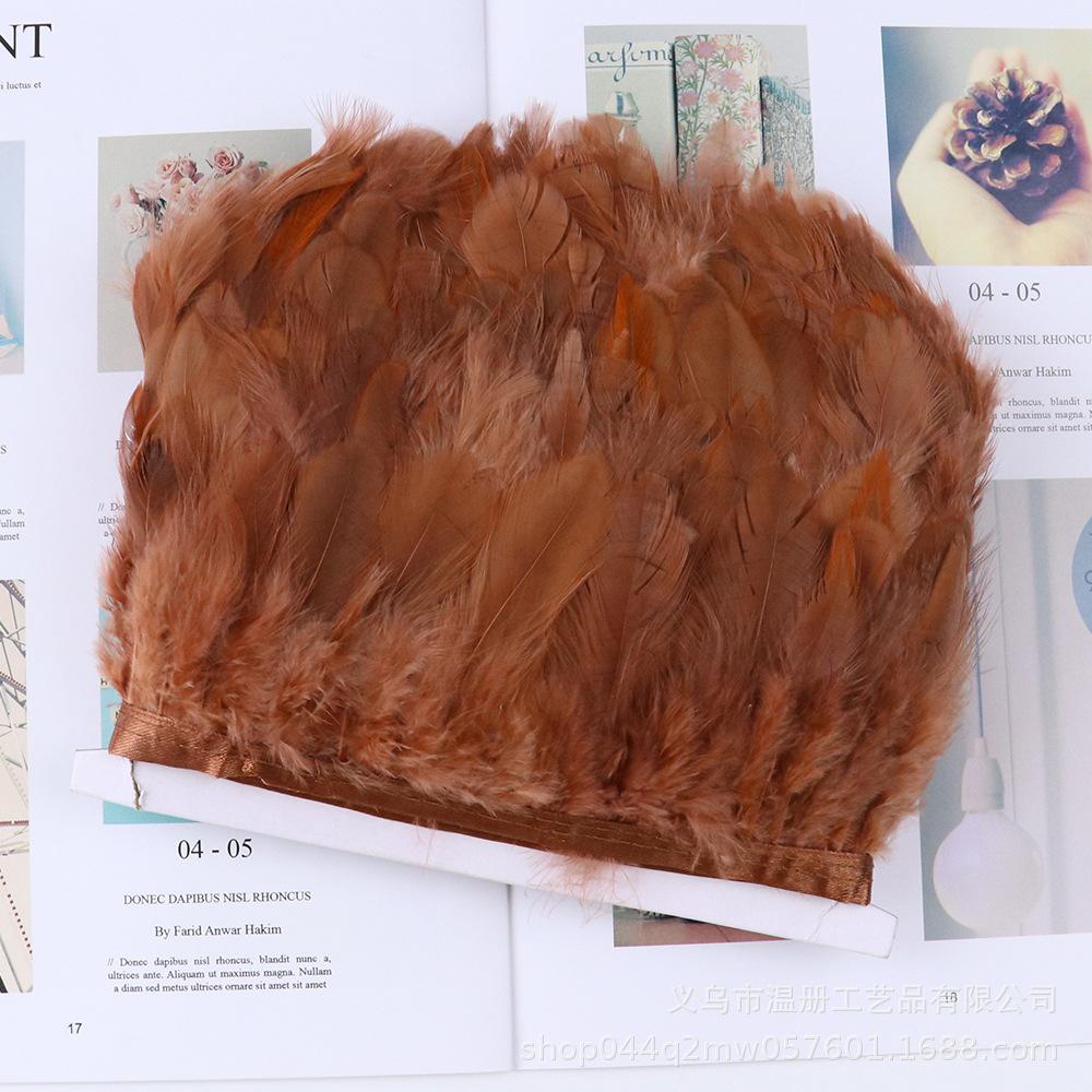8-10Cm Woman Hair Cloth Edge Dress Skirt Chicken Feather Lace Jewelry Diy Material Stage Performance Color