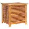 Boîte de rangement de jardin persiennes 60x50x56cm bois acacia