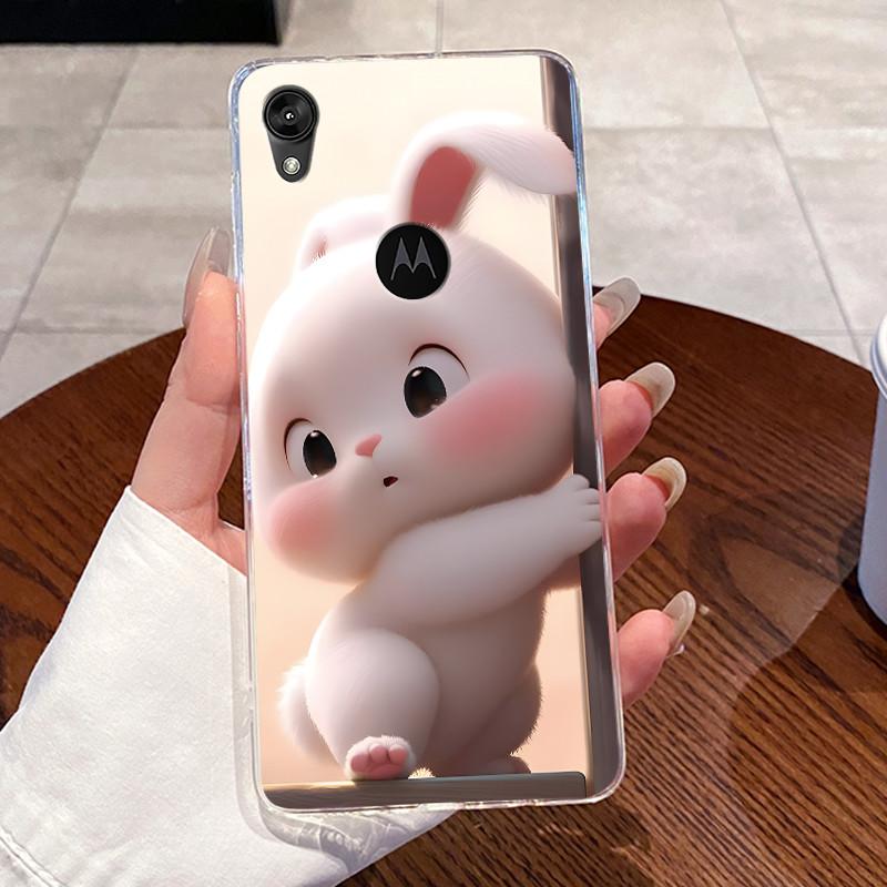 Casing For Motorola Moto E6 Case Aesthetic Cute Cat Astronaut Transparent Soft Silicone TPU Back Cover For MotoE6 e 6 Phone Case