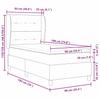 Box Spring Bed with Mattress and Headboard Cream 190 X 90 Cm Fabric