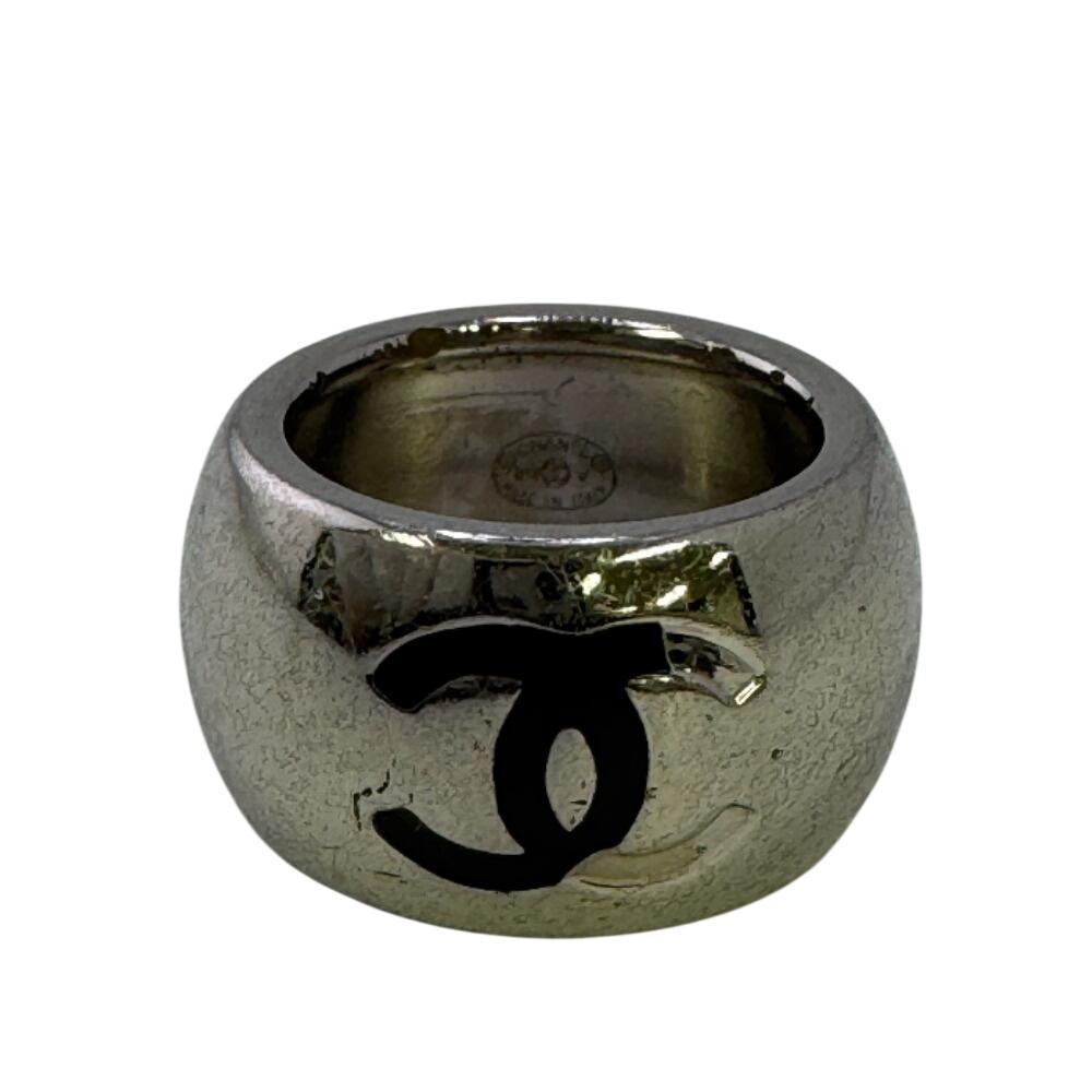 CHANEL metal Ring Silver metal Used