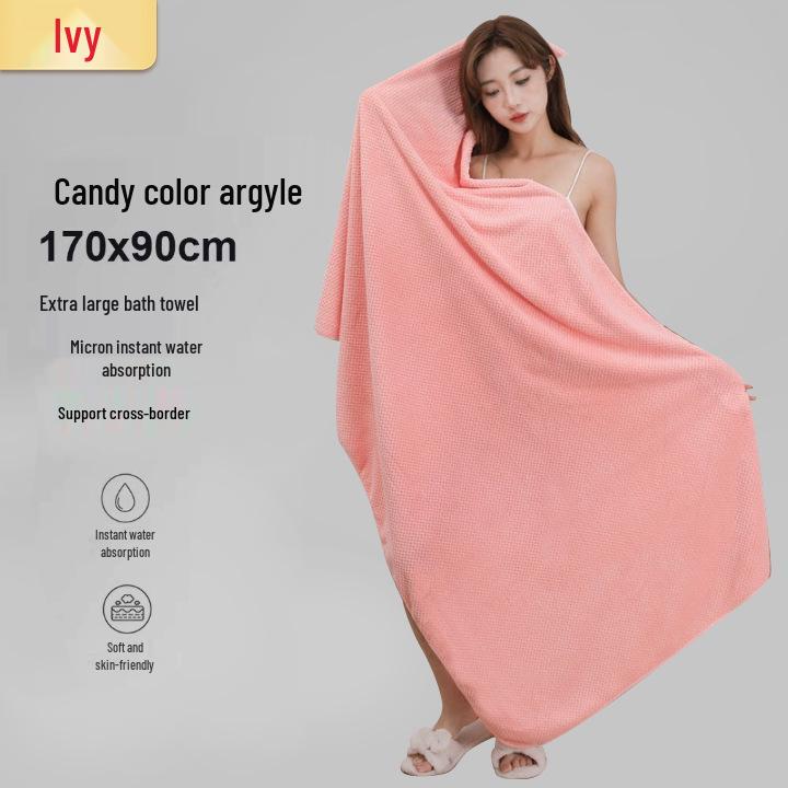 Pineapple Grid Extra Thick Large Bath Towel for Adults - Bathing & Beach Skirt Style