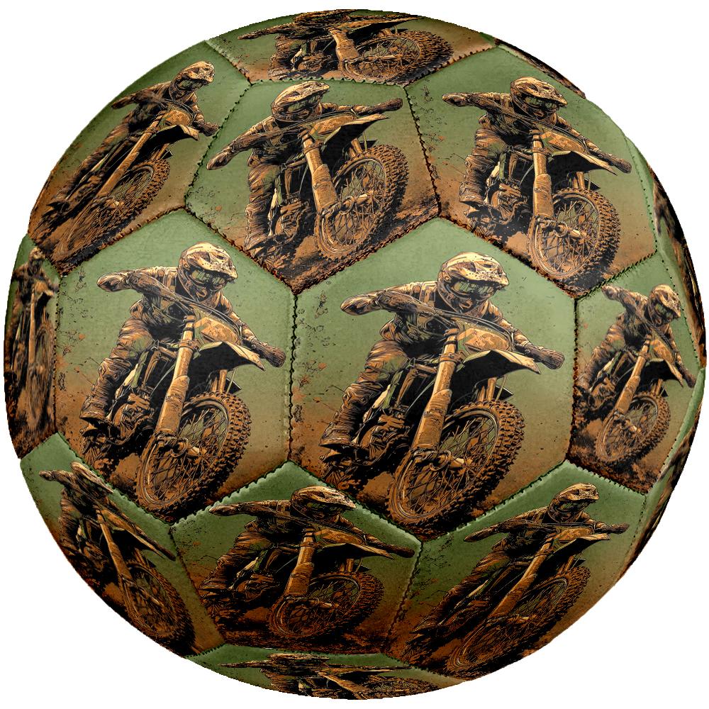 off road motorcycles Theme Size 5 Soccer Ball, Suitable for Both Indoor and Outdoor Matches, a Gift Suitable for Everyone.