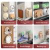 Punch-free Wall-mounted Kitchen Storage Rack for Pot Lids, Cutting Boards, and Drainage.