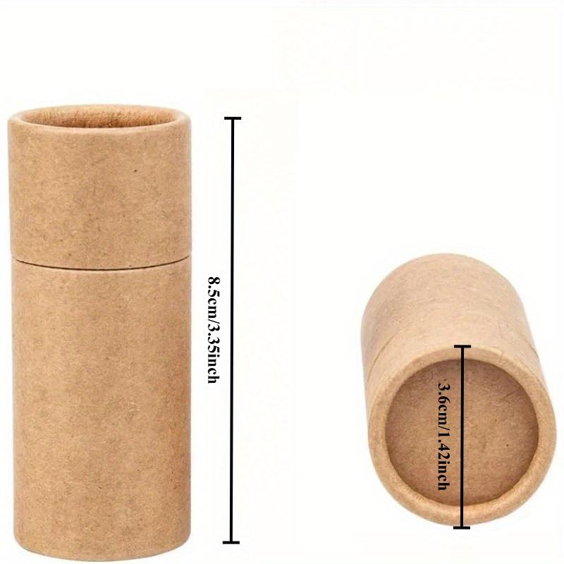 6 buc Tub de Hârtie Kraft Lemn 10ml Cutie Rotundă din Carton Cutie de Carton pentru Creioane Cutie de Carton pentru Ceai Recipient Mic Borcan de Depozitare pentru Uz Casnic