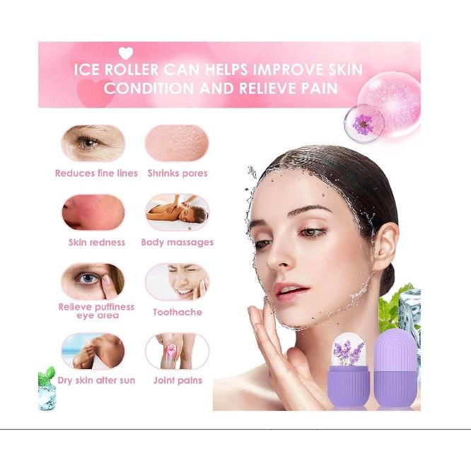 Face Ice Roller Silicone Mold – Reusable Ice Cube Skin Care Tool for Radiant Skin, Puffy Eyes Relief, Pore Shrinking & Anti-Aging Therapy