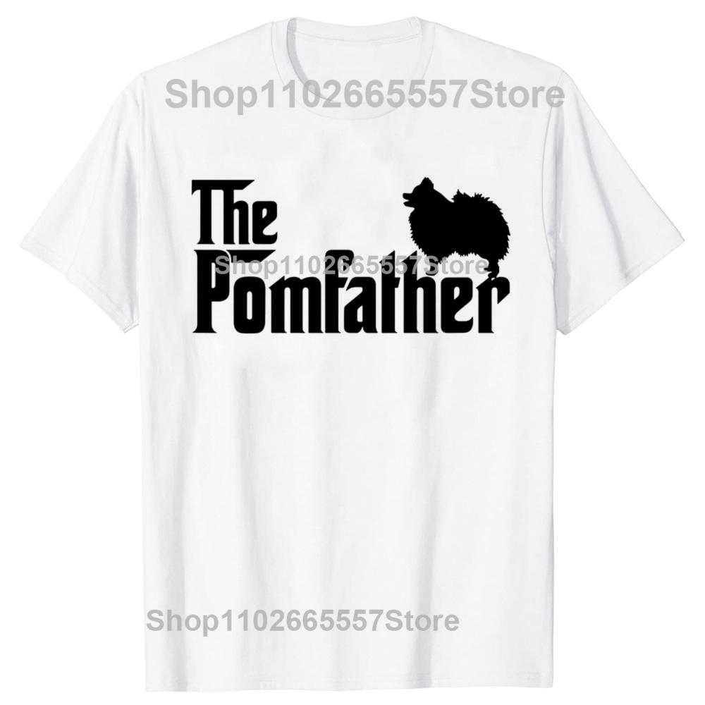 Funny Pomeranian Mom Pom Dog Mama Graphic T Shirts Men Cotton Humor Streetwear Tee Shirt Short Sleeve Unisex Loose Clothing