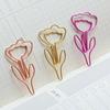 10PCS/Set Flower Shaped Flower Paper Clip Metal Bookmark Clip Flower Bookmark  File Organizing
