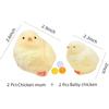 4 Pcs Taba Squishy Chick,Sticky Squishy Toys,Soft Chicken Tabba Squishys Stress Relief Toy for Adult (4)