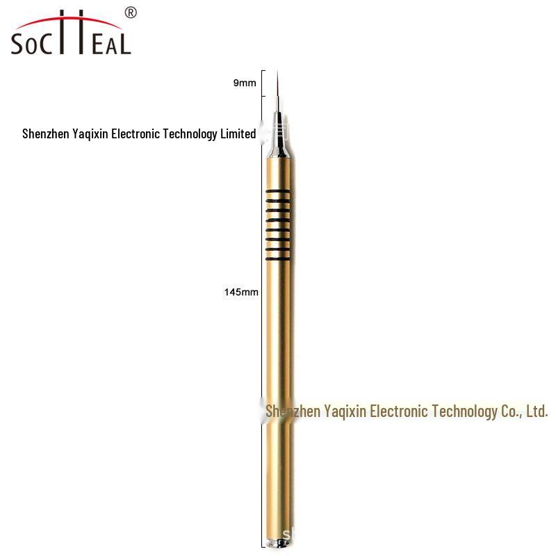 

Золотая металлическая ручка кисть для нейл-арта с черным кожаным чехлом (5/7/9/11/13мм)