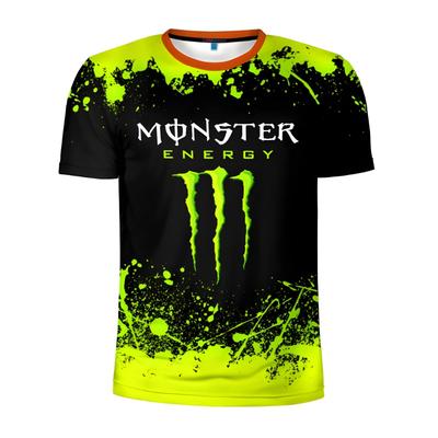 T-shirt d'été pour homme Marque Monster Energy Impression 3D Décontracté Séchage rapide Respirant Col rond Manches courtes