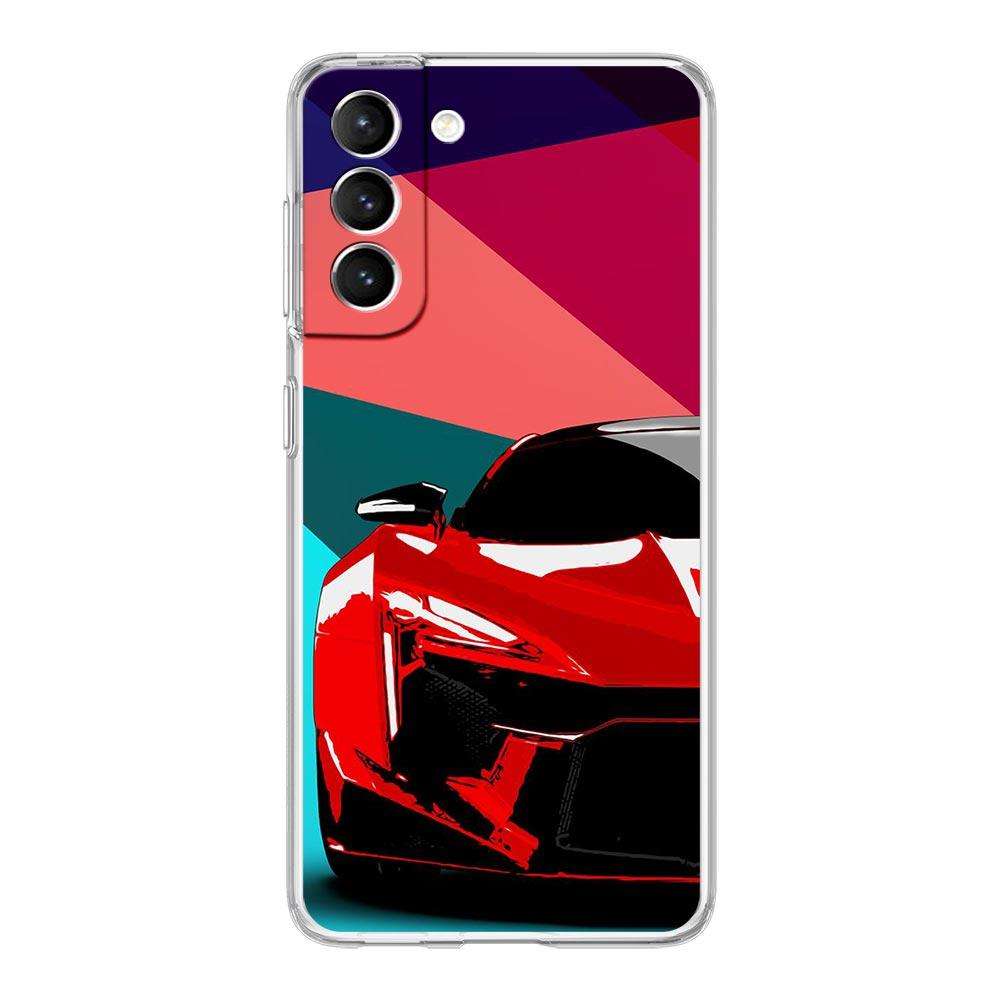 Custodia per Telefono Auto Sportiva JDM Tipo Aereo per Samsung Galaxy S22 S21 S20 FE Ultra 5G S10 S10E S9 S8 Plus Note 10 20 Cover Trasparente