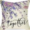 Pastoral Plants and Flowers Pillowcases Lavender Daisy Printed Linen Pillows Home Office