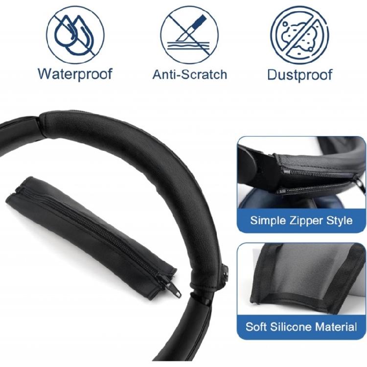 Leather Headband Protectors With Zippers for WH XB910N XB900 Headphones Comfort Cover