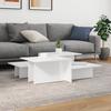 Coffee Tables 2 pcs High Gloss White Wood Based Material