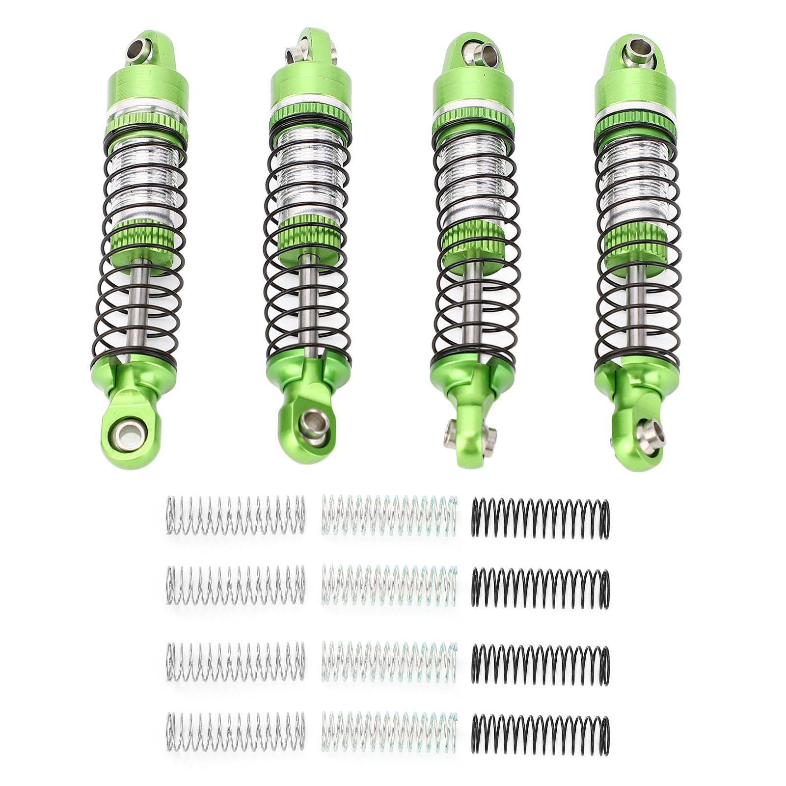 4PCS Shock Absorber Set with 0.55 0.65 0.75 Springs Durable Aluminum Alloy Rear Front Shock Absorber