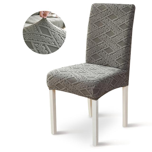 1/2/4/6 PCS New Jacquard Chair Cover Dining Room Stretch Spandex Chair Seat Cover Protector Case For Kitchen Wedding Banquet