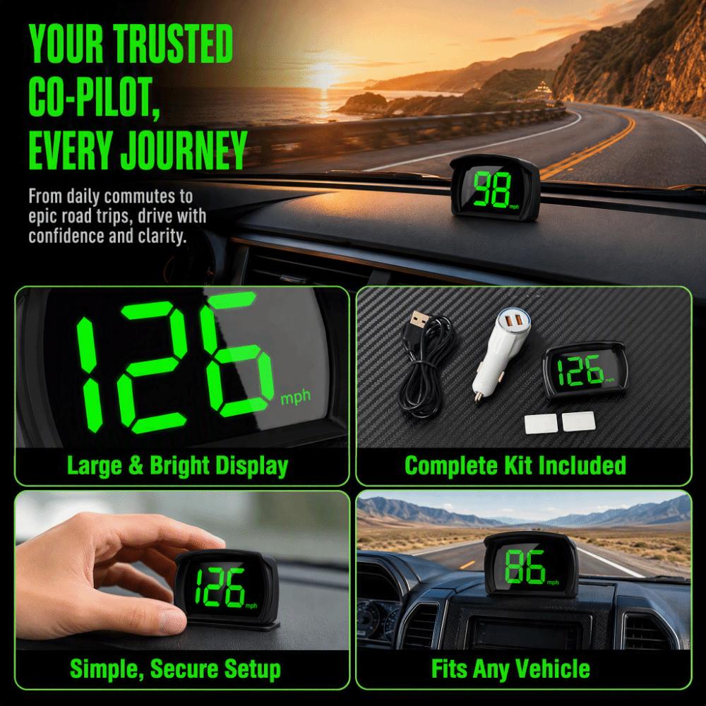 Digital Display HUD Head Up Display LED Large Font Display Universal Speedometer Display For Car